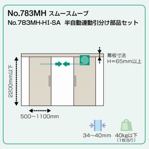 スムースムーブ No.783MH-HI-SA 半自動連動引分け部品セット